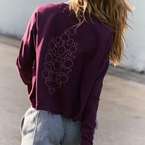 Free People Movement Now or Never Layer Purple Graphic Top